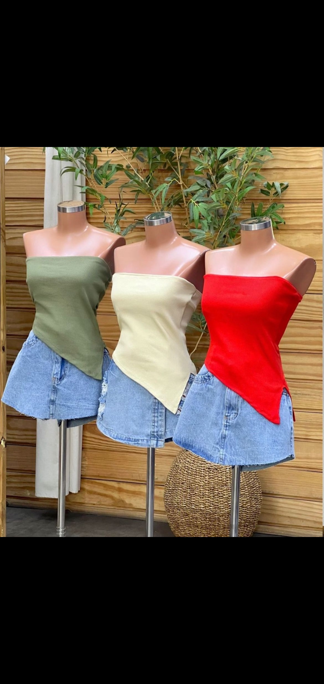 Cropped assimétrico 